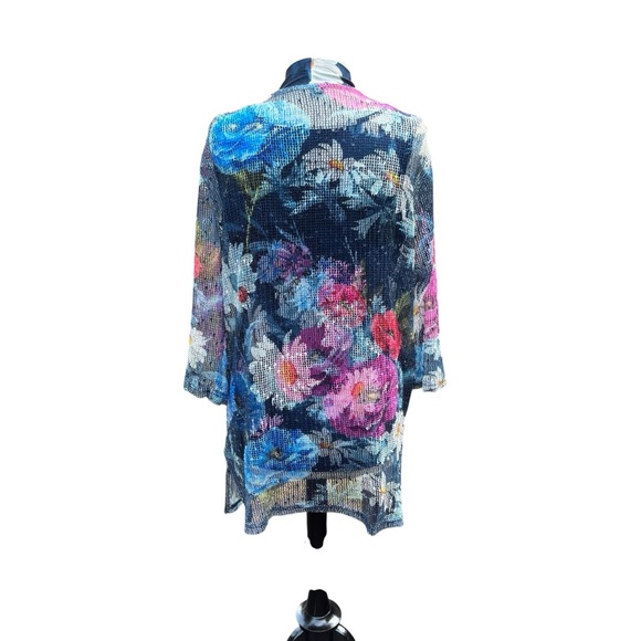 Kamana Floral Mesh Cardigan & Tank Top Set - Women’s XL - Picture 3 of 7